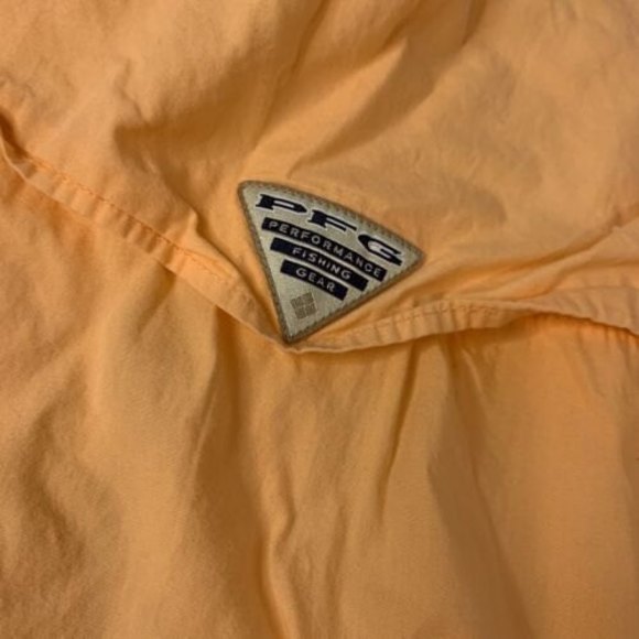 Columbia Mens PFG Button Down Fishing Shirt Vented Pro Gear Orange Size XL - Picture 11 of 12